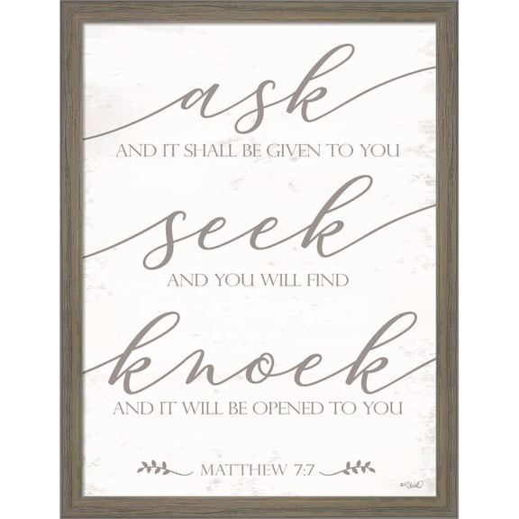 Great Art Now Ask, Seek, Knock by Kate Sherrill, Framed Wall Art, 13W x 17H