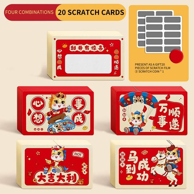 SPOORYYO DIY Scratch Card for Year of Celebrations, Handmade Interactive Gift with Surprises and Customization
