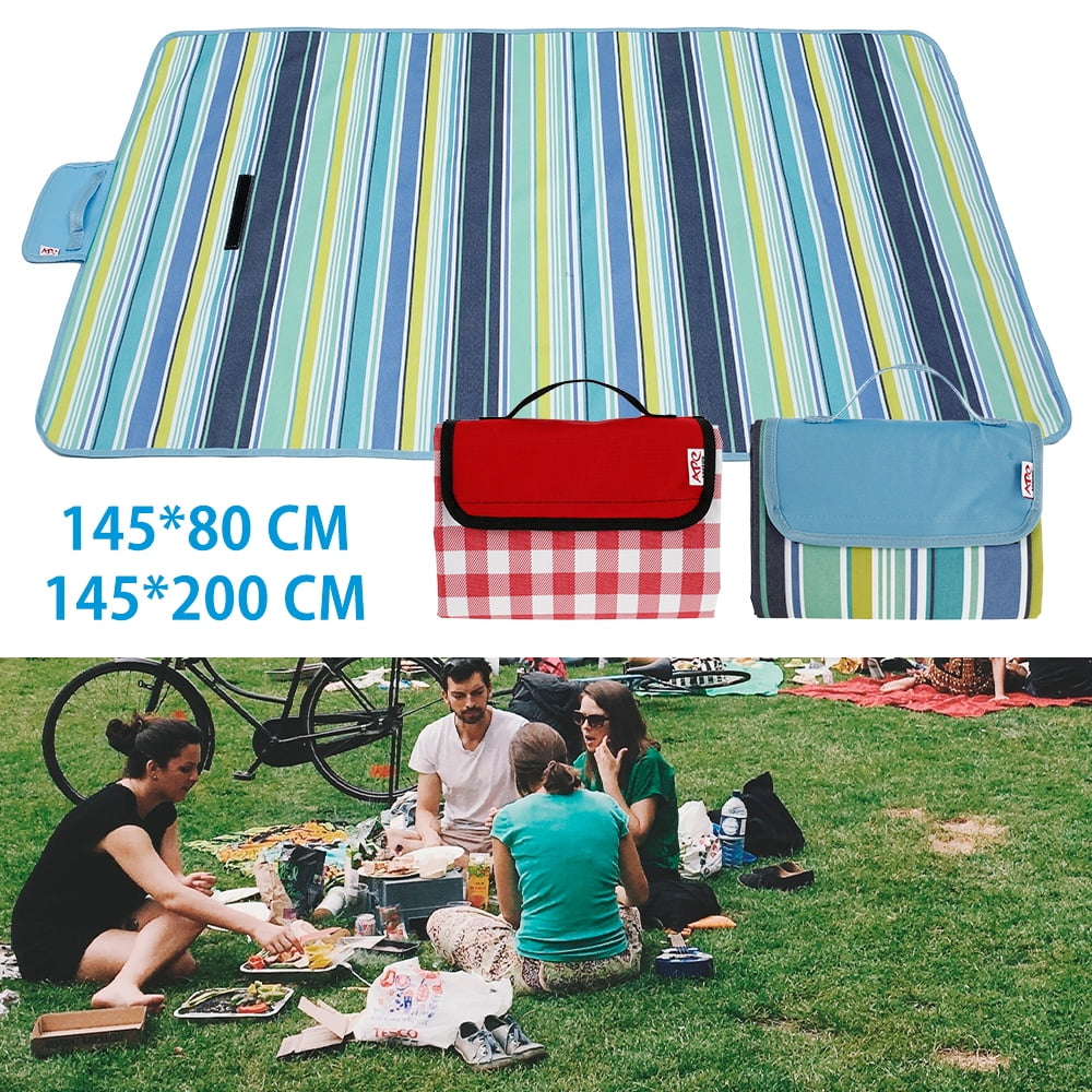 New Folding Outdoor Picnic Blanket Camping Festival Beach Rug Fleece Travel Mat 