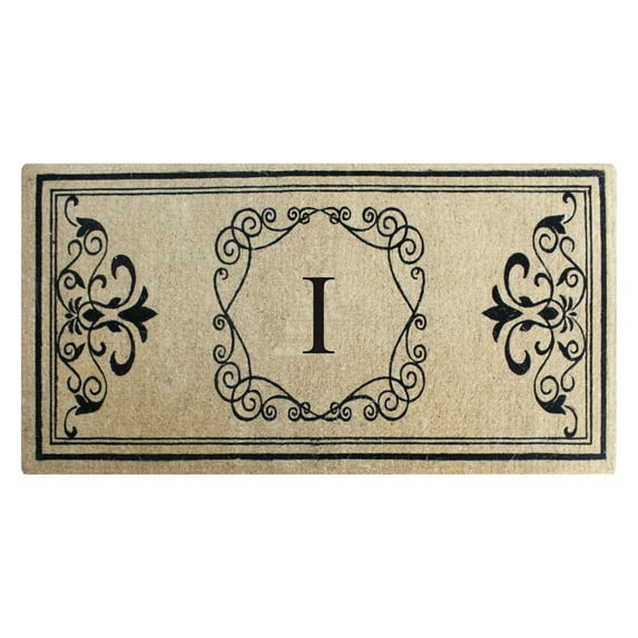 A1 Home Collections First Impression Hayley Estate Monogram Double Door Mat