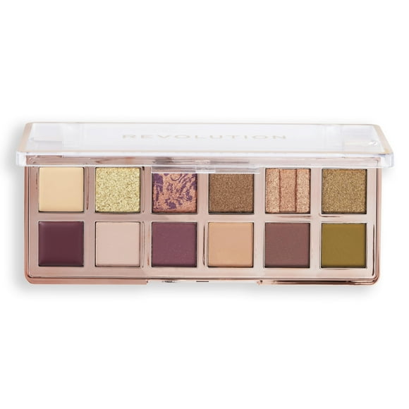 Revolution The Eternal Icon Palette d'Ombres à Paupières, 12 Finitions Ultra-Pigmentées Mates et Scintillantes, Longue Durée et Mélangeables, Vegan et Sans Cruauté, 3.53 oz