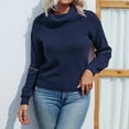 thumbnail image 1 of Puntoco suéter moda mujer manga larga pulóver Patchwork camisa suelta suéter tops liquidación de Navidad Puntoco Puntoco-5201, 1 of 8