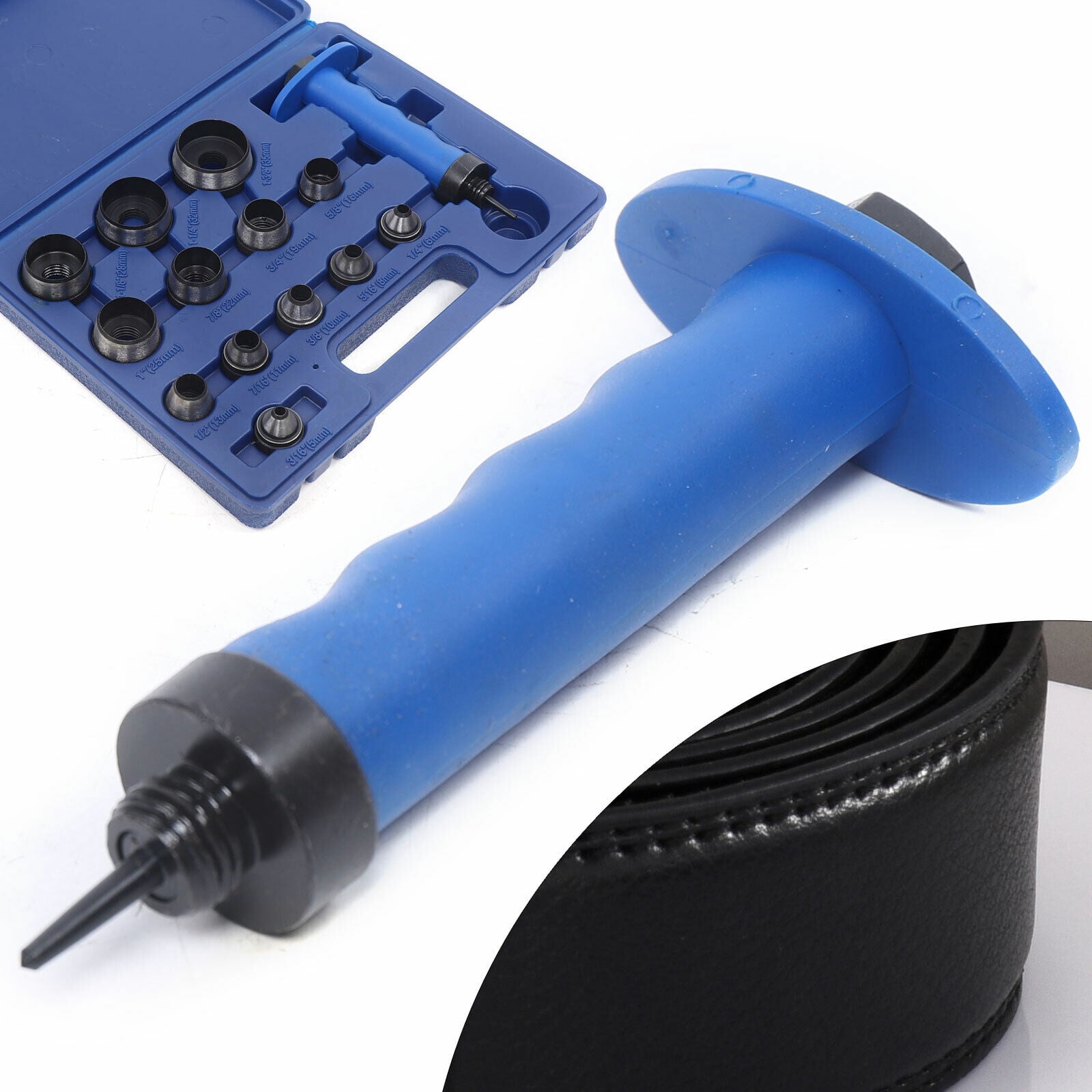 Hollow Punch Hole Punch Set Gasket Punch Set 3/16?? to 1-3/8?? Inch (5-35mm) for Furniture, Clothing