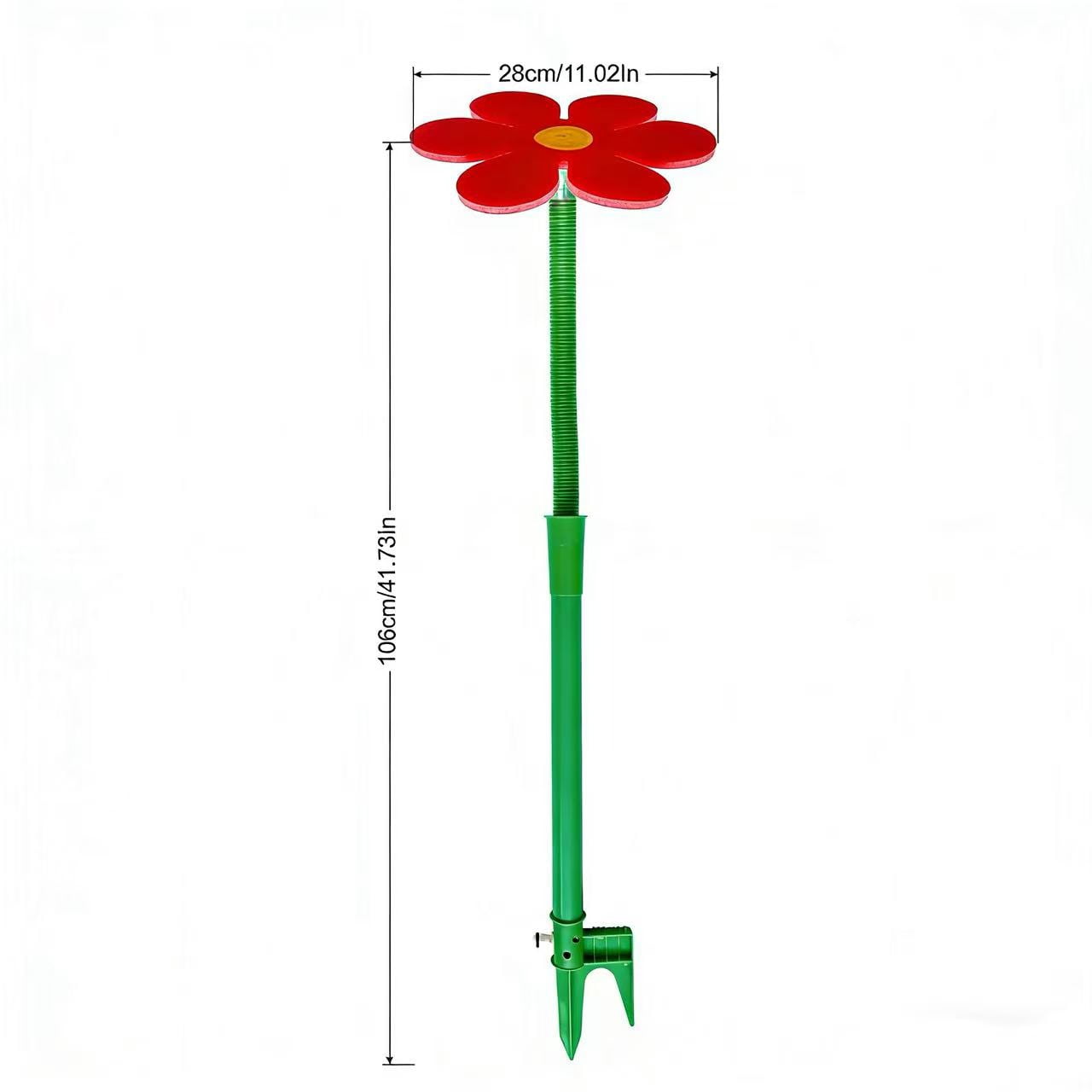 GASYLL Crazy Daisy Sprinkler Dog Crazy Dancing Flower Water Sprinklers Funny 360° Rotating Sun Flower Dancing Daisy Lawn Sprinkler for Yard Watering Dogs Kids Playing(Red)