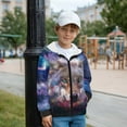 thumbnail image 5 of Chririnla Fluffy Hooded Sweatshirt for Teen Girls and Kids - Fuzzy Sweatshirt for boys Long Sleeve Loose Jacket for Fall and Outdoor, 5 of 7