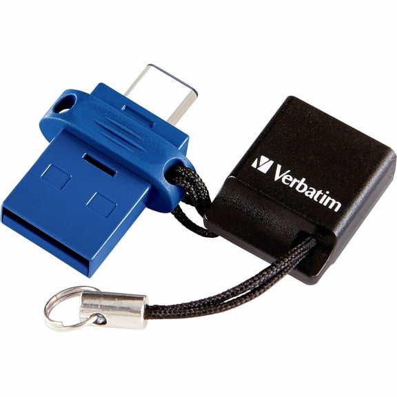 128GB Store 'n' Go Dual USB Flash Drive for USB-C Devices - Blue - 128 GB - USB 3.2 (Gen 1) Type A, USB 3.2 (Gen 1) Type C - Blue - Lifetime Warranty