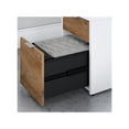 thumbnail image 6 of BBF Jamestown - Table with 2-drawer lateral file cabinet - L-shaped - fresh walnut - white base, 6 of 8