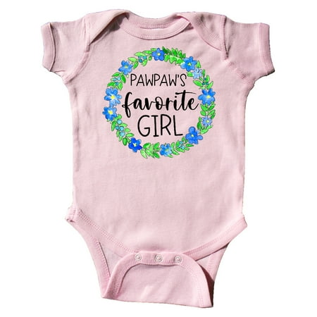 

Inktastic Pawpaw s Favorite Girl Blue Flower Wreath Gift Baby Girl Bodysuit