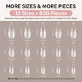 thumbnail image 6 of MelodySusie Medium Almond Nail Tips, 300Pcs Clear Acrylic, Half Matte Full Cover Press on Nails for DIY Extension & Salon Use, 15 Sizes Pre-Shaped for Long-Lasting Manicure, 6 of 7