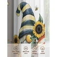 thumbnail image 3 of Sunflower Gnomes Sheer Curtains for Living Room Bedroom Yellow Summer Botanical Striped Bee Sheer Curtains 72 Inch Long 2 Panels Set Light Filtering Curtain Window Treatments Drapes for Dining Room, 3 of 6
