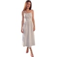 thumbnail image 1 of Vestido Midi Mujer Tirantes Ajustables Cintura Alta Entallada Falda Amplia Línea A, 1 of 5