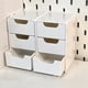 thumbnail image 5 of Organizador de Cajones Apilable de Plástico Blanco, 13 X 9 X 8 Cm (5,1 X 3,5 X 3,1 Pulgadas), Cajones Pequeños para Almacenamiento En Dormitorio, Cocina, Baño, Oficina, Debajo Del Fregadero, Residenc, 5 of 6