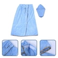thumbnail image 1 of OULII Lot de 2 Robe de Bain Sauna en Polaire Corail Absorbante, 1 of 8