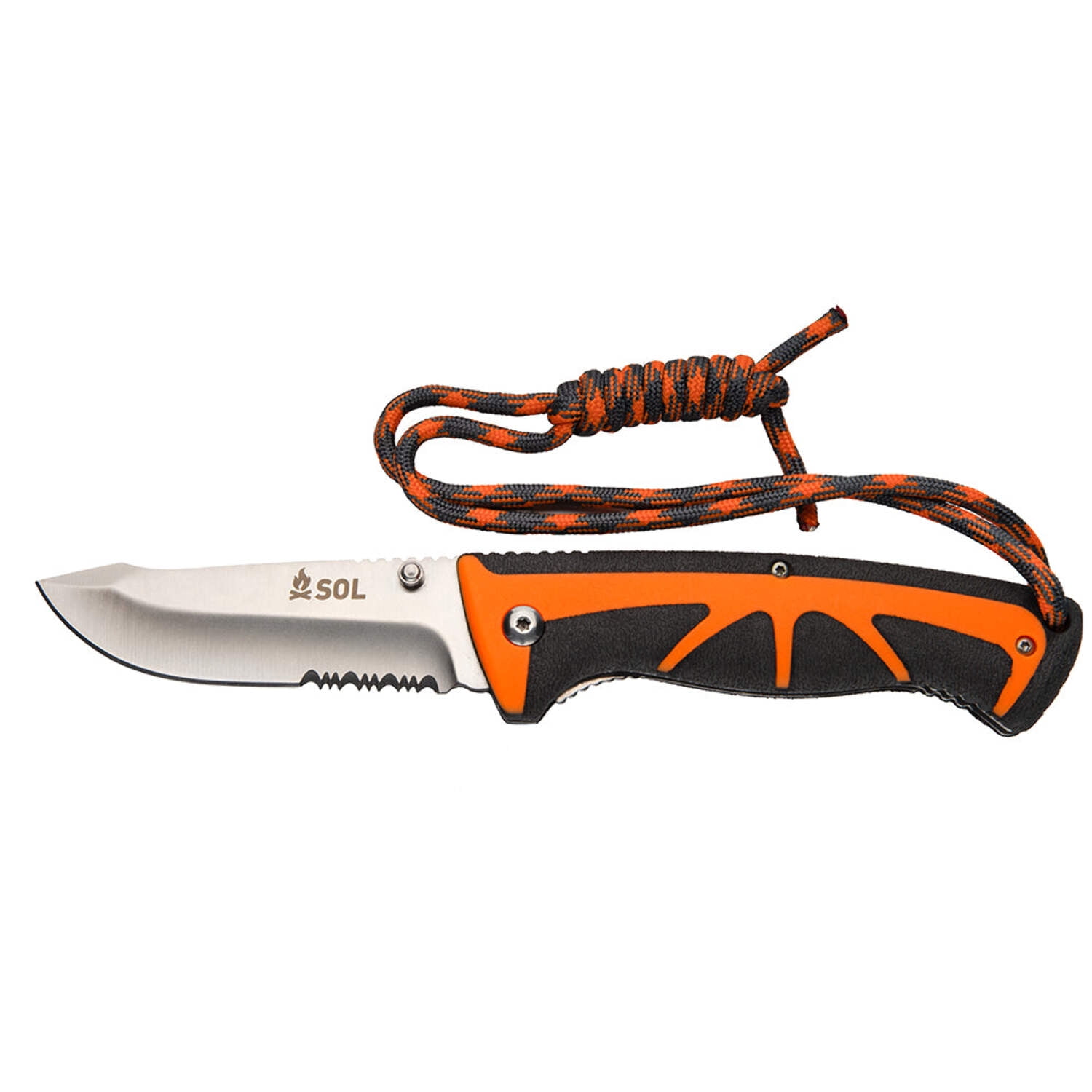 Survive Outdoors Longer Survival Stoke Folding Knife and Tinder Cord