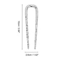 thumbnail image 4 of Unique Bargains 1 Pc Hair Pin U-shaped Texture Hair Hairpin for Women Silver Tone, 4 of 5
