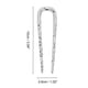 thumbnail image 4 of Ofertas Únicas 1 Pc Pinza para el Cabello U-shaped Textura Pinza para el Cabello para Mujeres Tono Plateado, 4 of 5