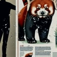 thumbnail image 5 of Orinice Red Panda Bathroom Decor Set - Colorful Luxury Polyester Fabric Shower Curtain with Hooks for Home Decoration 69x72, 5 of 7
