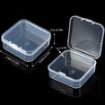 thumbnail image 2 of 36 Pieces Small Clear Plastic Beads Storage Containers Box with Hinged Lid, Storage Case of Small Items, Crafts, Jewelry, Hardware (2.12 x 2.12 x 0.79 Inches), 2 of 7