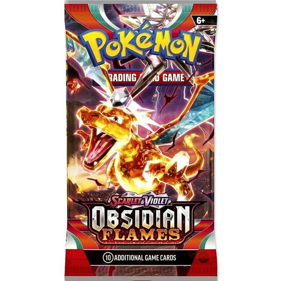 Pokemon Trading Card Game Scarlet & Violet Obsidian Flames Booster Pack (10 Cards)