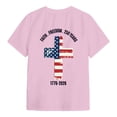 thumbnail image 6 of Duqingm 251 Anniversary Usa Shirt Women Independence Day POROPL T Shirts for Women,Cotton Womens Graphic Tshirts Crewneck Short Sleeve Shirt Pink,2XL, 6 of 7