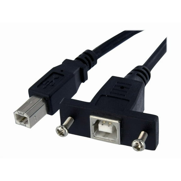 StarTech.com USBPNLBFBM3 Black Panel Mount USB Cable B to B