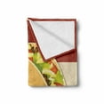 thumbnail image 2 of Food Soft Flannel Fleece Throw Blanket, Mexican Taco with Mustached Face Rolled with Veggies Humor Comic Childish Art, Cozy Plush for Indoor and Outdoor Use, 70" x 90", Multicolor, by Ambesonne, 2 of 6
