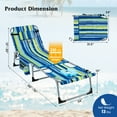 thumbnail image 3 of Gymax Folding Chaise Lounge Chair Sunbathing Recliner w/ Face Hole & Removable Pillow Navy Blue, 3 of 6