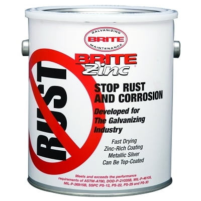 Brite Zinc Galvanizing Compound, 1 Gal, Metal Pail | 1 Gallon of 1 Gallon