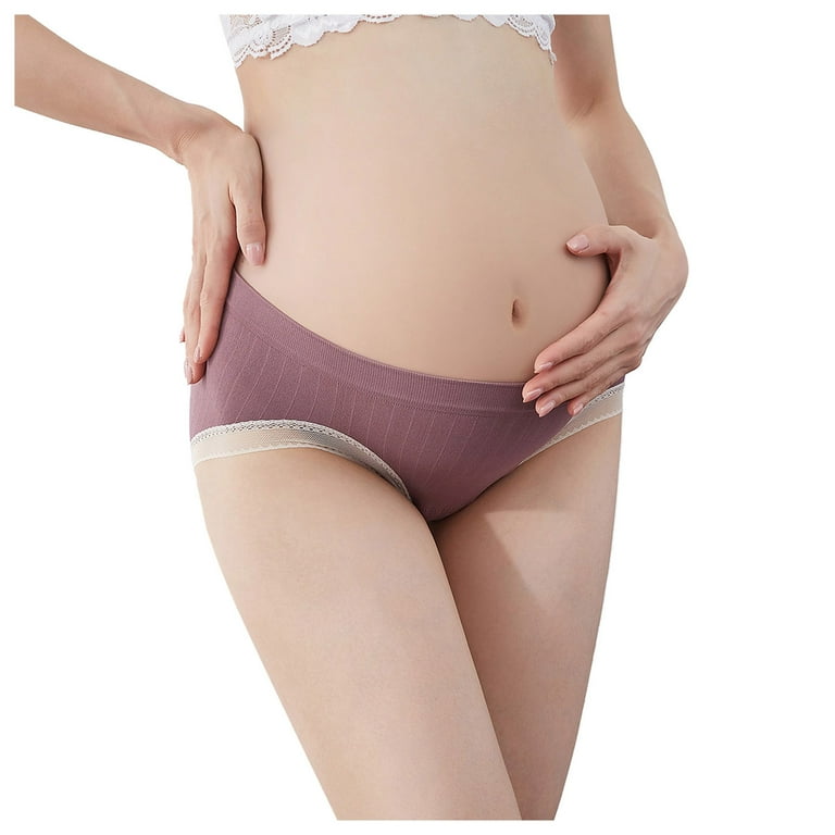 Over Bump Maternity Underwear Cotton Pregnancy Panties High Waist  Postpartum