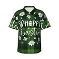thumbnail image 2 of Picia Happy Easter Gentle Cotton Regular Fit Short Sleeve Casual Hawaiian Shirt for Men-Large, 2 of 9