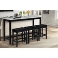 thumbnail image 2 of New Classic Furniture, Celeste, 4 Piece, Rubberwood, Theater Bar Table with Stool, Black, 2 of 11