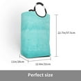 thumbnail image 3 of KLL Blue And Turquoise Laundry Hamper,Large Canvas Fabric Lightweight Storage Basket Toy Organizer Dirty Clothes Collapsible Waterproof, 3 of 6
