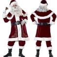 thumbnail image 2 of Disfraz de Papá Noel Disfraz navideño de Papá Noel, disfraz de Papá Noel retro de lujo (hombres 2XL), 2 of 8