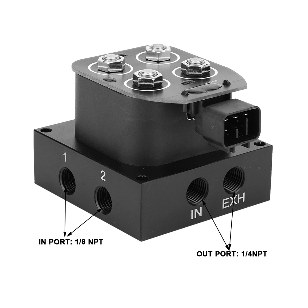 Henmomu Solenoid Valve Manifold,12V 12.6W 0300psi Solenoid Valve Air