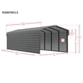 thumbnail image 4 of Arrow 10 x 29 x 7 ft Eggshell Steel Carport With 3 Wall Kit, 4 of 17