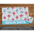 thumbnail image 3 of Printtoo Personalized Placemat & Coaster Set For Kids Toddlers,Birthday Gift For Boys,Gift For Girls,Robot-11x17 Inch, 3 of 6