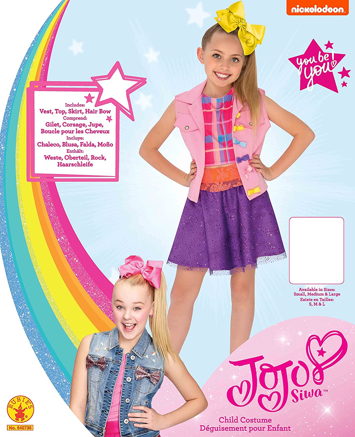 Rubie’s JoJo Siwa Boomerang Music Video Outfit Costume, Multicolor