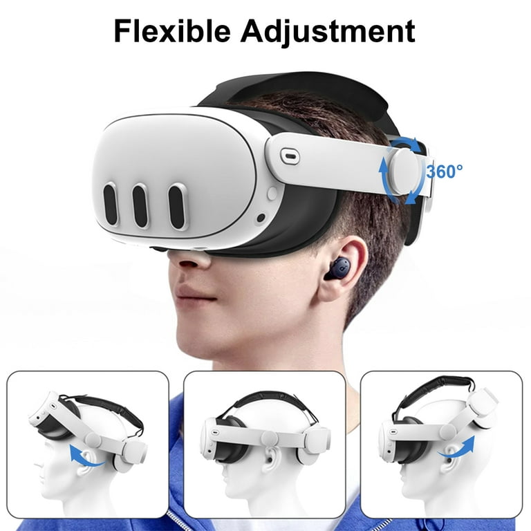 Compatible With Oculus Quest 3 Headband, Lightweight And Adjustable  Accessories To Enhance VR Headset Support And Comfort (White)(Black)VR  Accessories