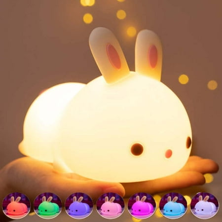 

Ledander Portable Silicone Rabbit Night Light for Kids with Color Changing