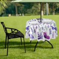 thumbnail image 7 of Coolnut 60" Lavender Butterflies Outdoor Round Tablecloth, Waterproof Stain-Resistant Non-Slip Circular Tablecloth with Umbrella Hole and Zipper for Tabletop Backyard Party BBQ Decor, 7 of 7