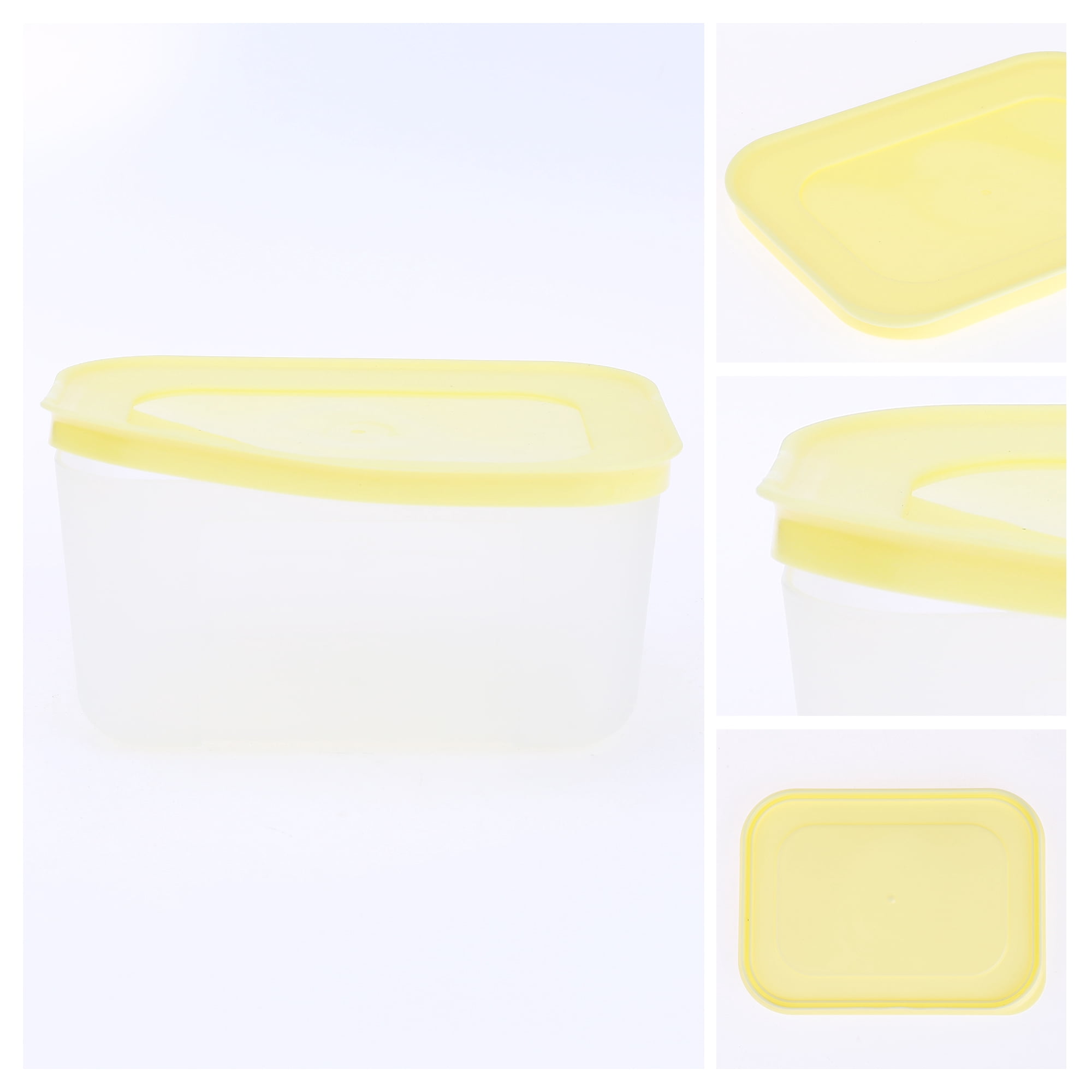 Unique Bargains Food Storage Containers Reusable Lunch Box 12 Packs Yellow