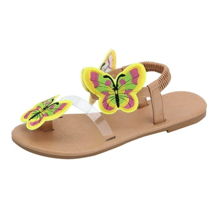 

Jungdeepe Large Size Thong Flat Sandals Women s Bow Elastic Band Beach Sandals
