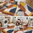 thumbnail image 6 of 2.7x5 Washable Area Rug, Art Decor Non-Slip Rectangle Rug for Bedroom Bedside, Mid-Century Modern Abstract Geometric Multi Color Indoor Floor Mat for Home Decor, 6 of 9