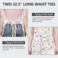 thumbnail image 6 of Pioneer Flower Floral Print Pattern Apron-Garden Aprons for Women with Pockets-Cotton Linen Waterproof Kitchen Cooking Gardening Aprons Adjustable for Kitchen,Cooking,BBQ and Salon 33x27 Inch, 6 of 7