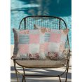 thumbnail image 4 of Outdoor Pillows Waterproof, Vintage Patchwork Bedding Throw Pillows with Insert for Couch Sofa Bed, Rustic Floral Farmhouse Plaid Wooden Plank 16x16 Inch Pillowcases Decorative Patio Pillow Set of 2, 4 of 8