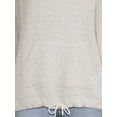thumbnail image 4 of Time and Tru Women's Drawstring Hem Textured Top, Sizes XS-XXXL, 4 of 5
