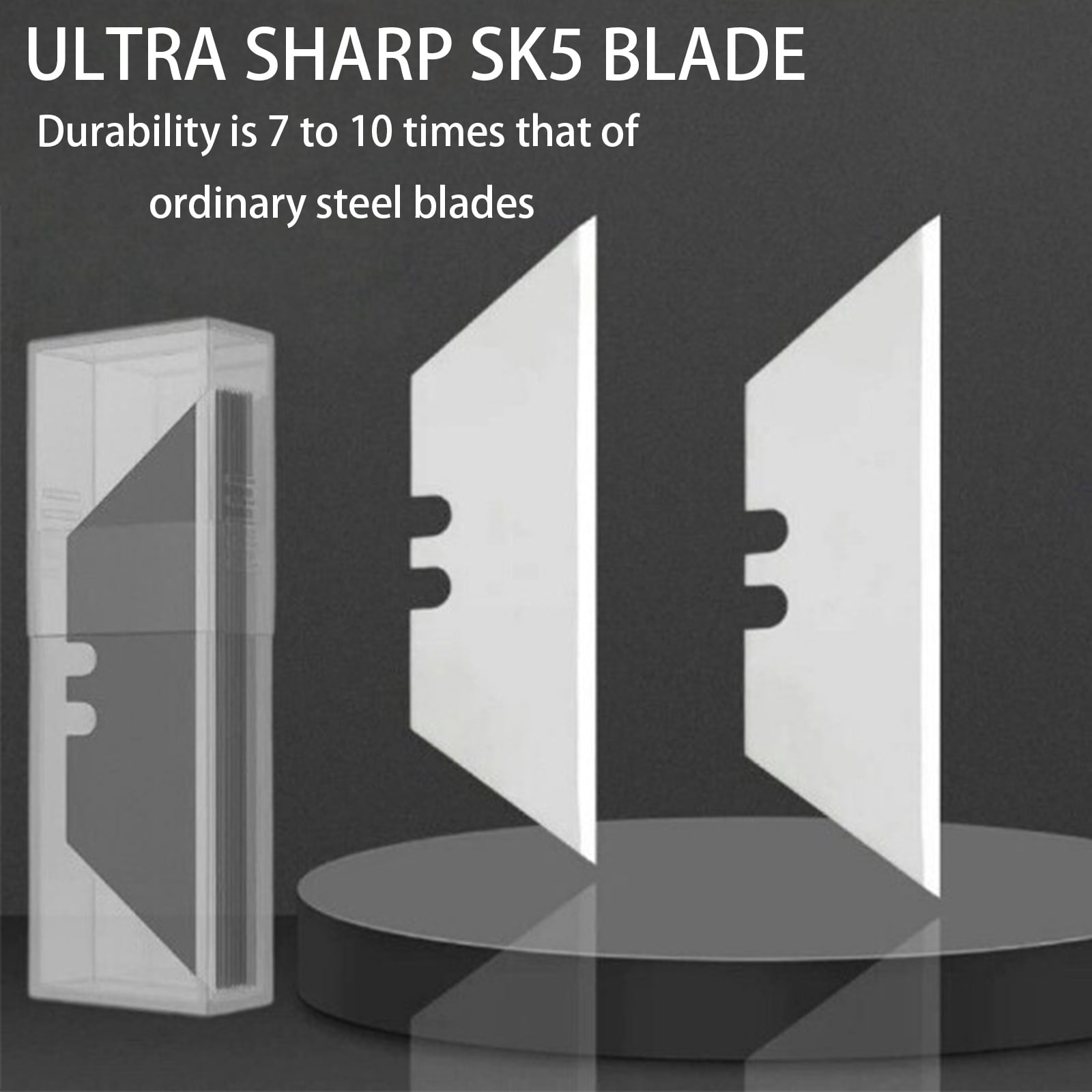 SaKaguro 200-pack Utility Knife Blades, Replacement SK5 High Carbon Steel,Standard Size,Fits Most Cutters & Knives,Multi-Purpose Use-Cork,Fabric,Plastic,Cardboard,Paper,PVC