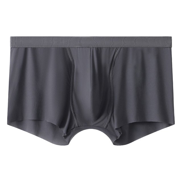 Ropa Interior Para Hombre, Ropa Interior De Seda De Hielo, Ropa Interior Plana Con Esquinas, Pantalones Cuadrángulo Finos Y Transpirables Sin Encabezado