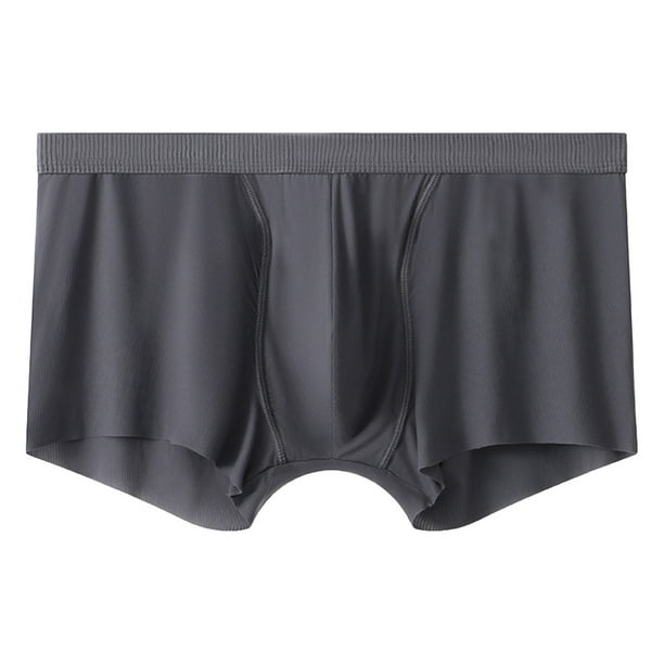 Ropa Interior Para Hombre, Ropa Interior De Seda De Hielo, Ropa Interior Plana Con Esquinas, Pantalones Cuadrángulo Finos Y Transpirables Sin Encabezado
