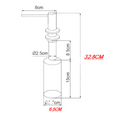 thumbnail image 3 of 2X Kitchen Sink Soap Dispenser Countertop Pump Hand Lotion Built in Bottle Stainless Steel Screw Black, 3 of 8